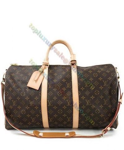 2022 Louis Vuitton Monogram Keepall Bandouliere Beige Leather Belt Design Women Brown Canvas Extra Large Travelling Bag