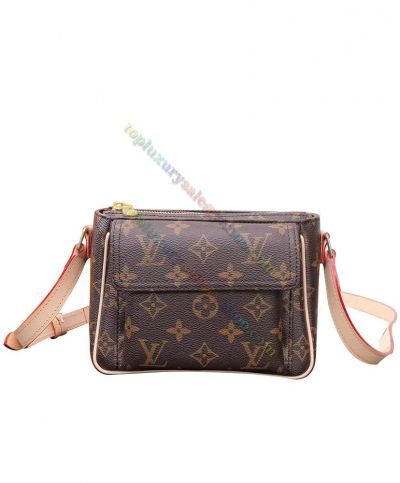  Louis Vuitton Viva Cite PM Flap Front Pocket Zipper Closure Monogram Coated Brown Canvas Crossbody Hot Selling Bag 
