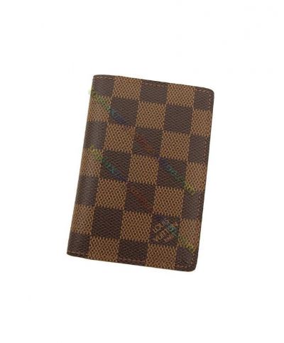 Louis Vuitton Pocket Organiser NM Damier Coated Brown Canvas Remarkably Stylish Short Bifold Wallet For Men 